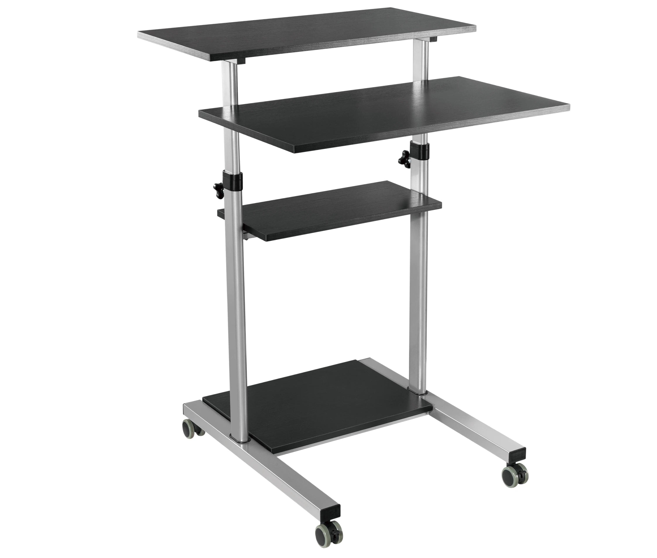 Estación Mesa De Trabajo Móvil para Monitor, Teclado, Impresora y CPU / Altura regulable