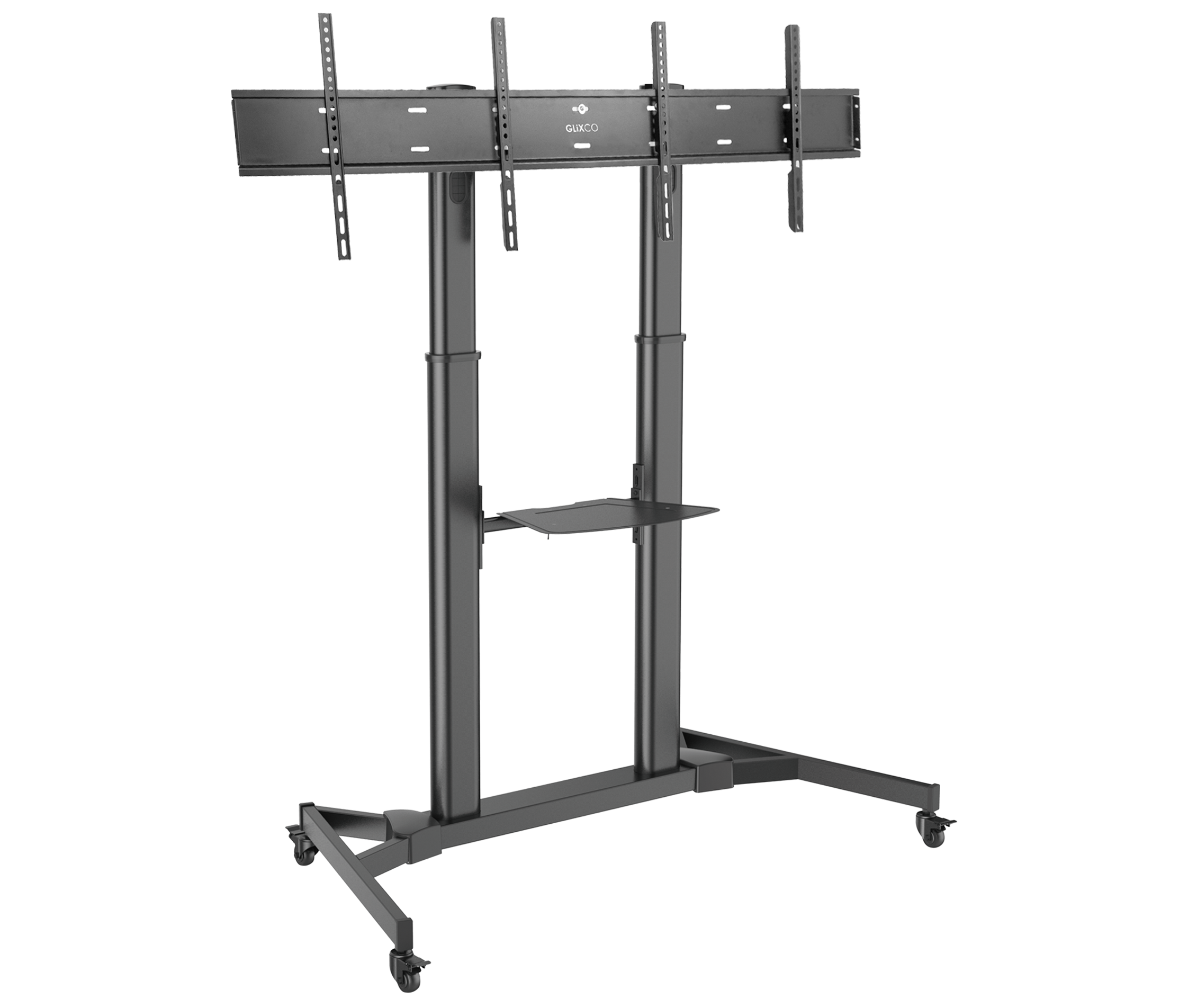 Pedestal con Ruedas Doble Pantalla para TV 49 a 55 pulg / VESA Max 400x400mm / Carga 40 kg