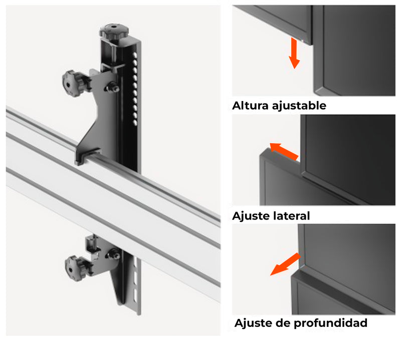 Pedestal con Ruedas Doble Pantalla 45 a 55 Pulg  / VESA Max 600x400mm / Carga 50 kg