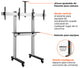 Pedestal con Ruedas Doble Pantalla 45 a 55 Pulg  / VESA Max 600x400mm / Carga 50 kg