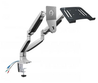 Rack Soporte Doble Brazo con Gas Spring de Escritorio para Monitor Apple iMac 24
