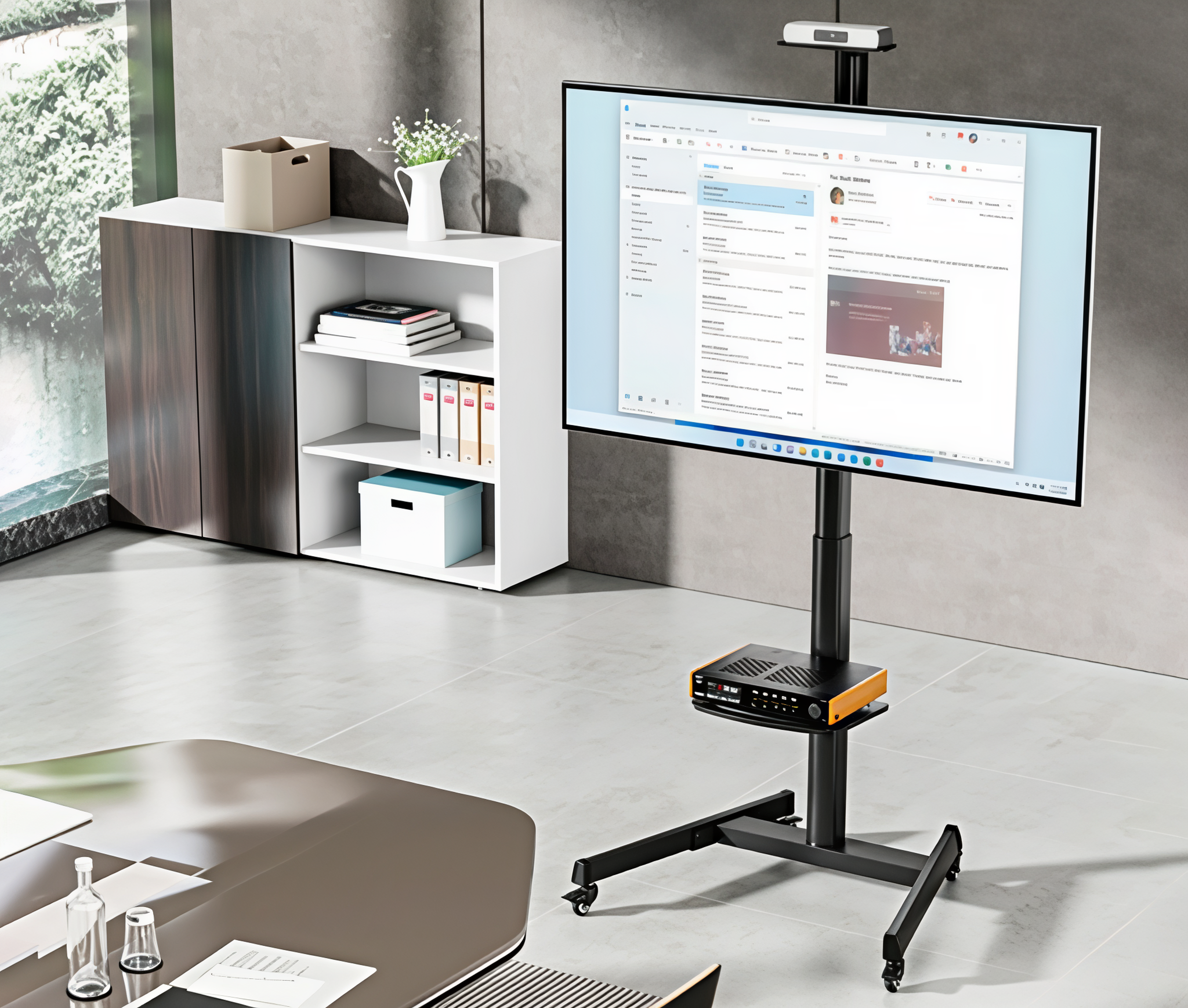 Pedestal con Rotacion Vertical y Horizontal para TV 37 a 70 Pulg / Rotación 90° / VESA Max 600x400mm / Carga 50 kg
