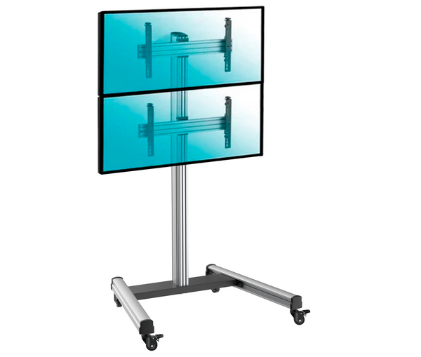 Pedestal  para Doble Pantalla TV 40 a 65 pulg / VESA Max 600x400mm / Carga 50 kg