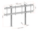 Pedestal Videowall con Base Atornillada para 2 Pantallas 70 a 75 Pulg