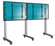 Pedestal con ruedas Videowall para 2 Pantallas 75 a 86 Pulg