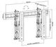 Soporte Videowall con sistema Push para TV Monitor 37 a 70 Pulg / VESA Max 600x400mm / Carga 45 kg / Horizontal / Perfil Min 68mm