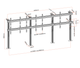 Pedestal con Base Atornillada Videowall 2x4 para 8 Pantallas 49 Pulg