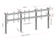 Pedestal con Base Atornillada Videowall 2x4 para 8 Pantallas 49 Pulg