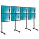 Pedestal con Ruedas Videowall 2x4 para 8 Pantallas 49 Pulg