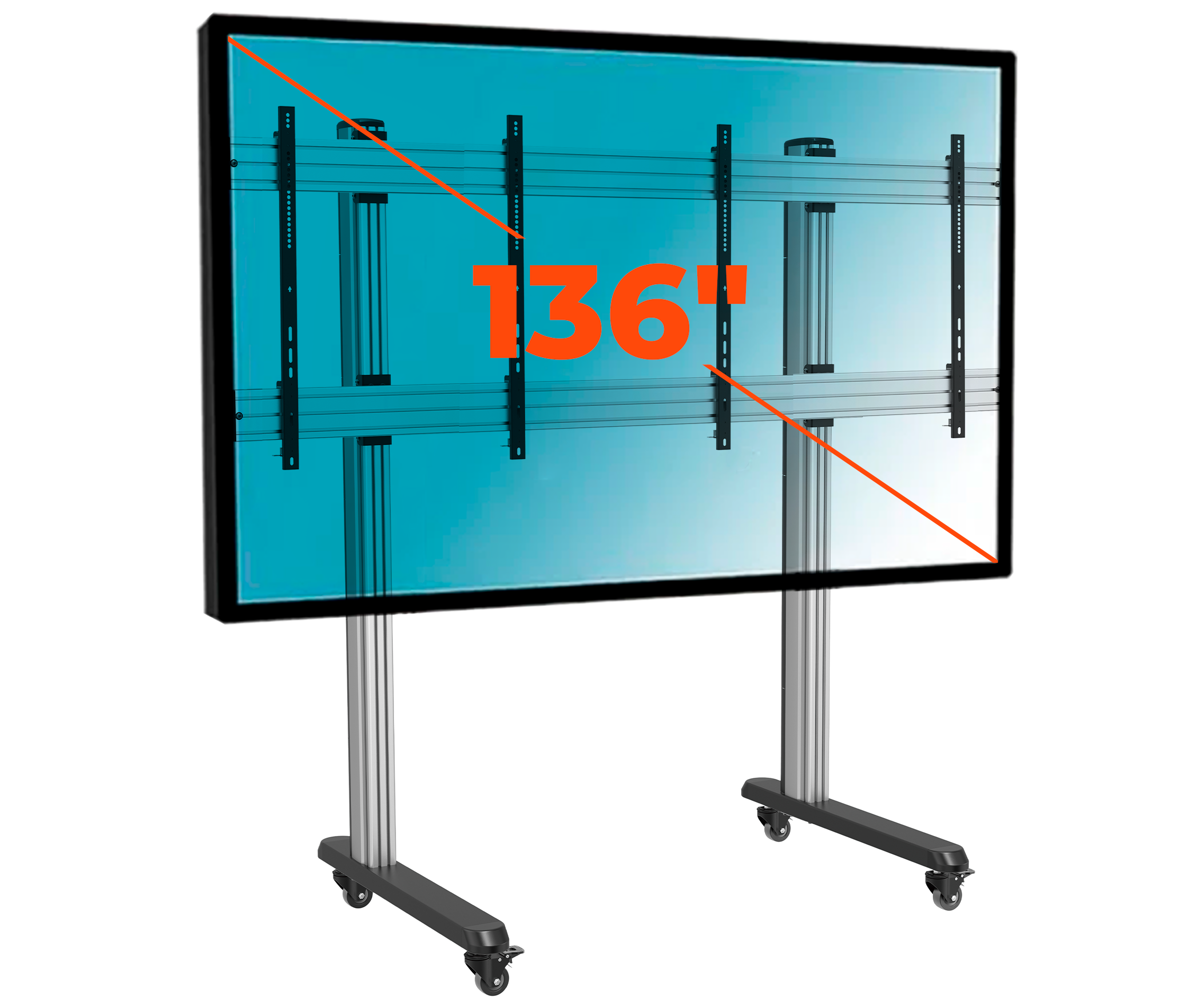 Pedestal con Ruedas para TV LG 136 Pulg / LAEC015-GN2 / Carga 150 kg