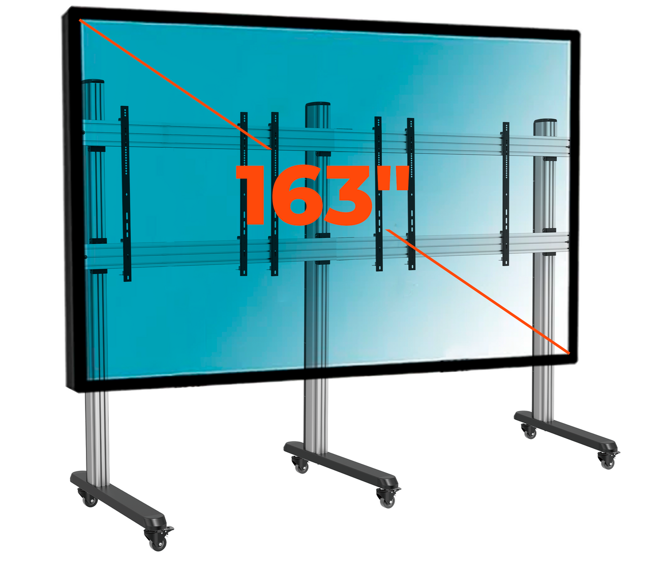 Pedestal con Ruedas para TV LG 163 Pulg / LAEC018-GN2 / Carga 200 kg