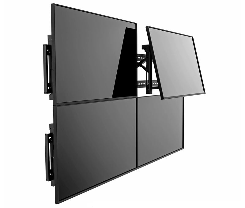 Soporte Videowall con sistema Push para TV Monitor 45 a 70 Pulg / VESA Max 600x400mm  / Carga 70 kg / Horizontal / Perfil Min 143mm