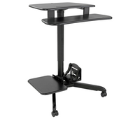 Estación Mesa De Trabajo Móvil para Monitor, Teclado, Impresora y CPU / Altura regulable