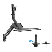 Soporte de Escritorio y Pared para Monitor 17 a 32 Pulg y Teclado - Trabaje parado o sentado