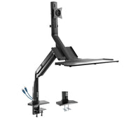 Rack Soporte con Teclado de Escritorio para Monitor 17 a 32 Pulg / Trabaje parado o sentado