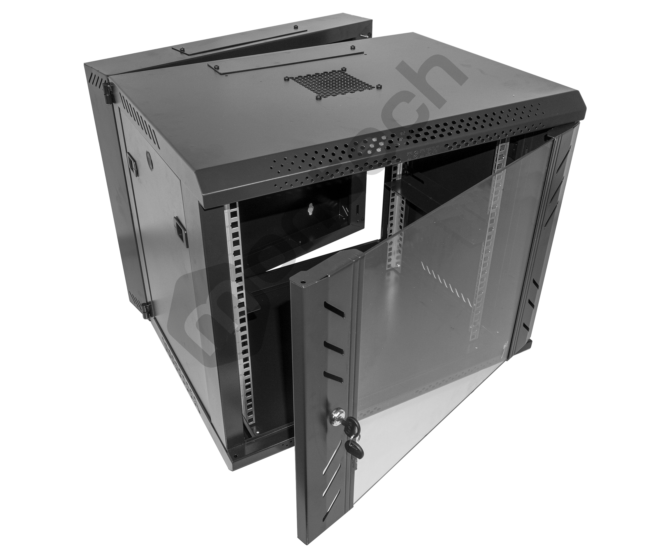 Gabinete Pivoteable Abatible de Pared para Servidores / 9 RU / 60x54x50 cm (AnchoxProf.xAlt.)