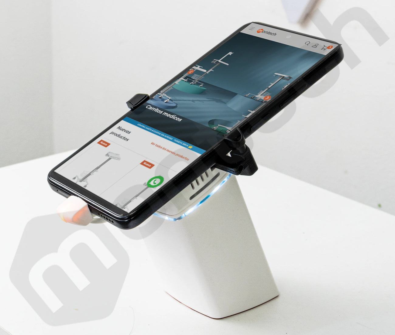 Soporte Antirrobo para Celular con Alarma de Seguridad
