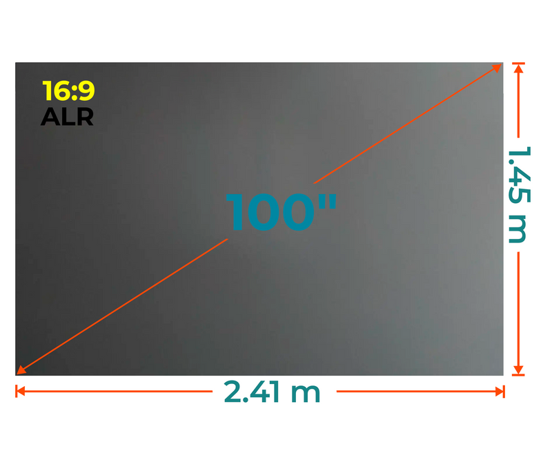 Ecran Tela Gris ALR 100 Pulg (16:9) / Para Marco de madera