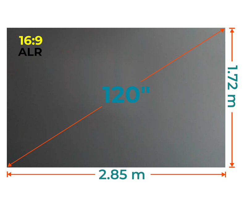 Ecran Tela Gris ALR 120 Pulg (16:9) / Elastico / Para Marco de madera