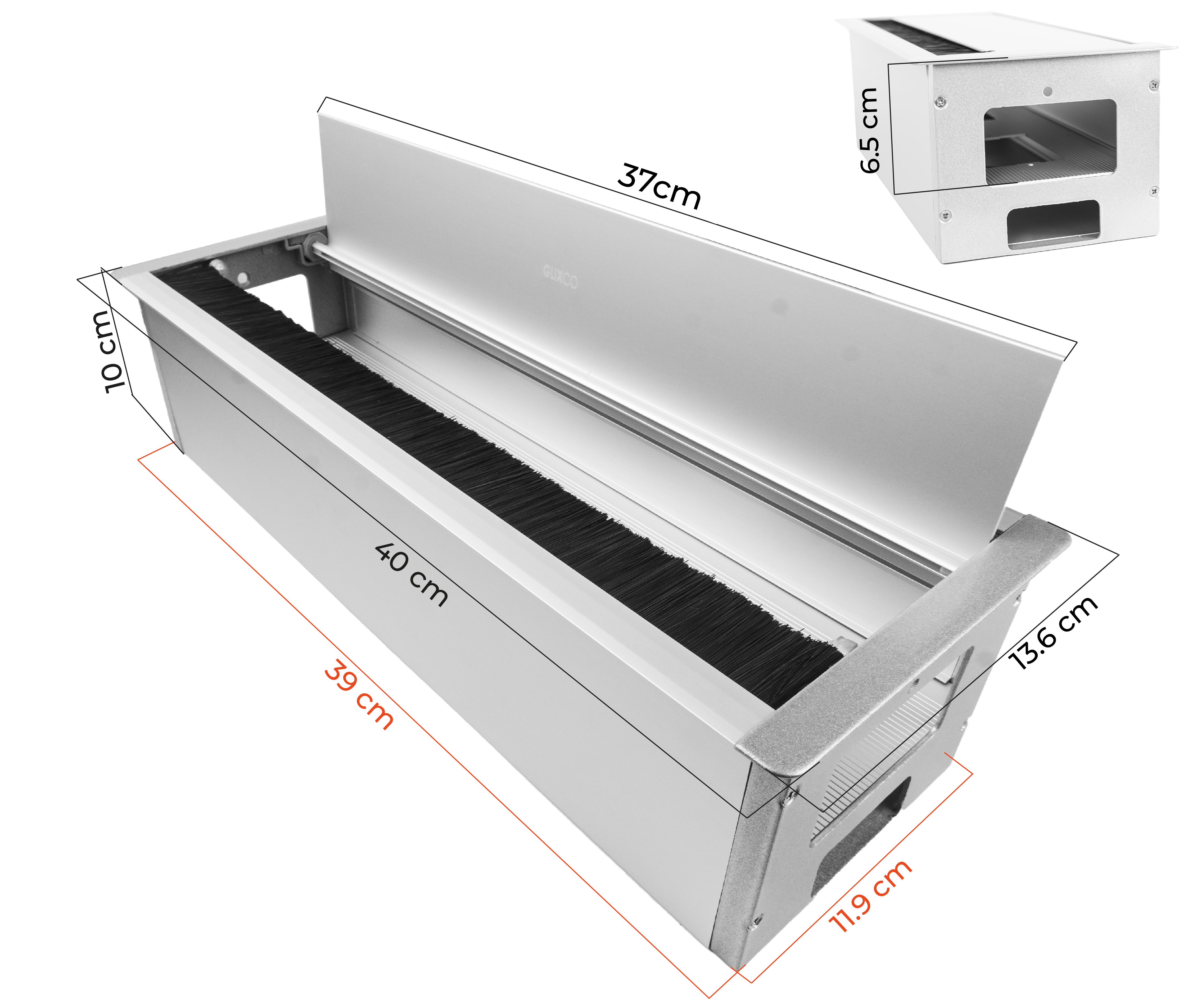 Caja de Conexion Triple con Tapa cables de Aluminio (Largo. 40 x Anch. 13.6 cm)