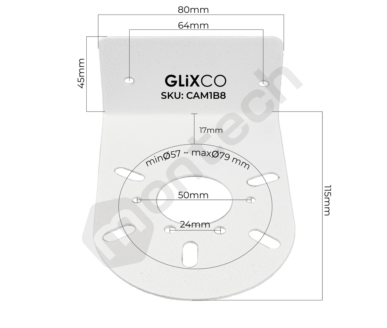 Soporte para Cámara de Seguridad  - Montaje en Pared
