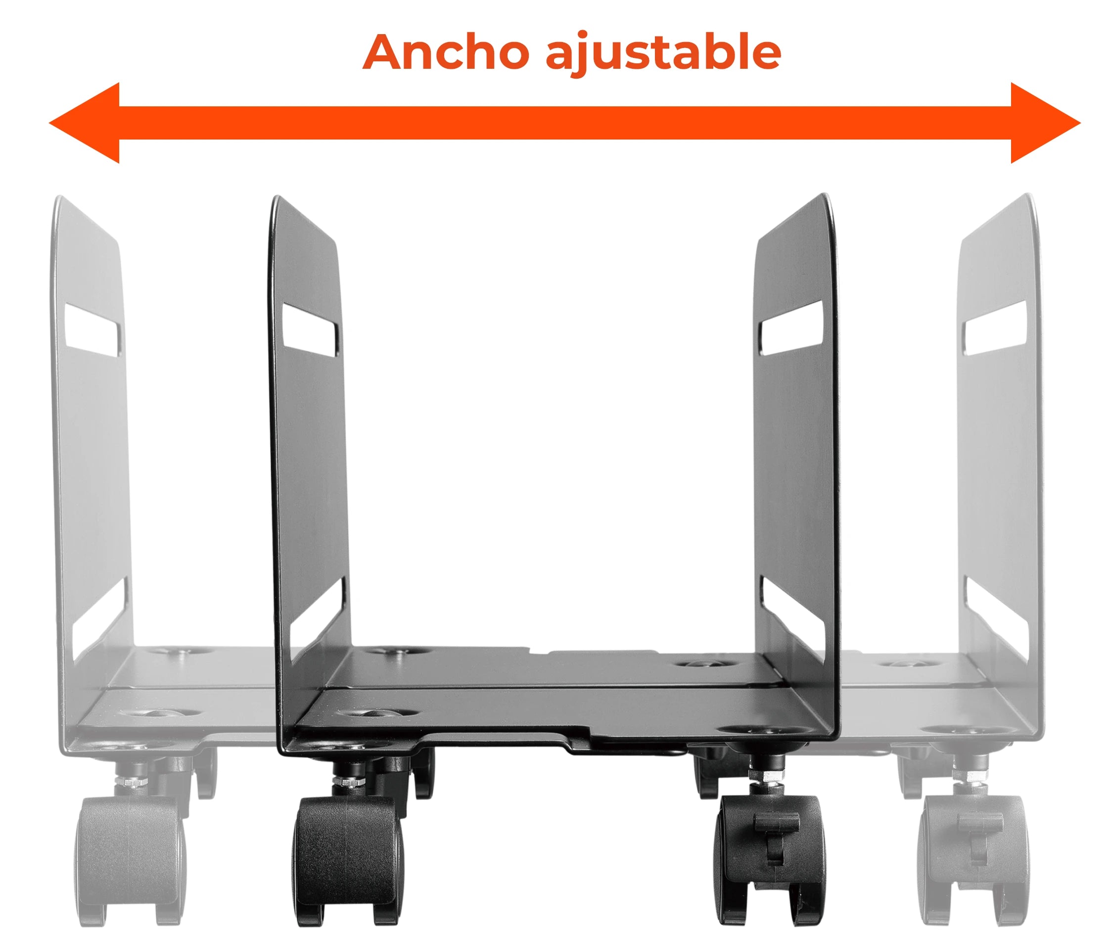 Base con ruedas para case CPU / PC Standard / Ancho regulable 11.9~20.9cm