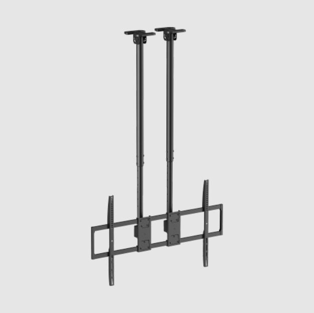 Rack Techo con doble Tubo TV 60 a 120 Pulg / Alt Regulable 109 - 169 cm / VESA Max 1000x600mm / Carga 120 kg