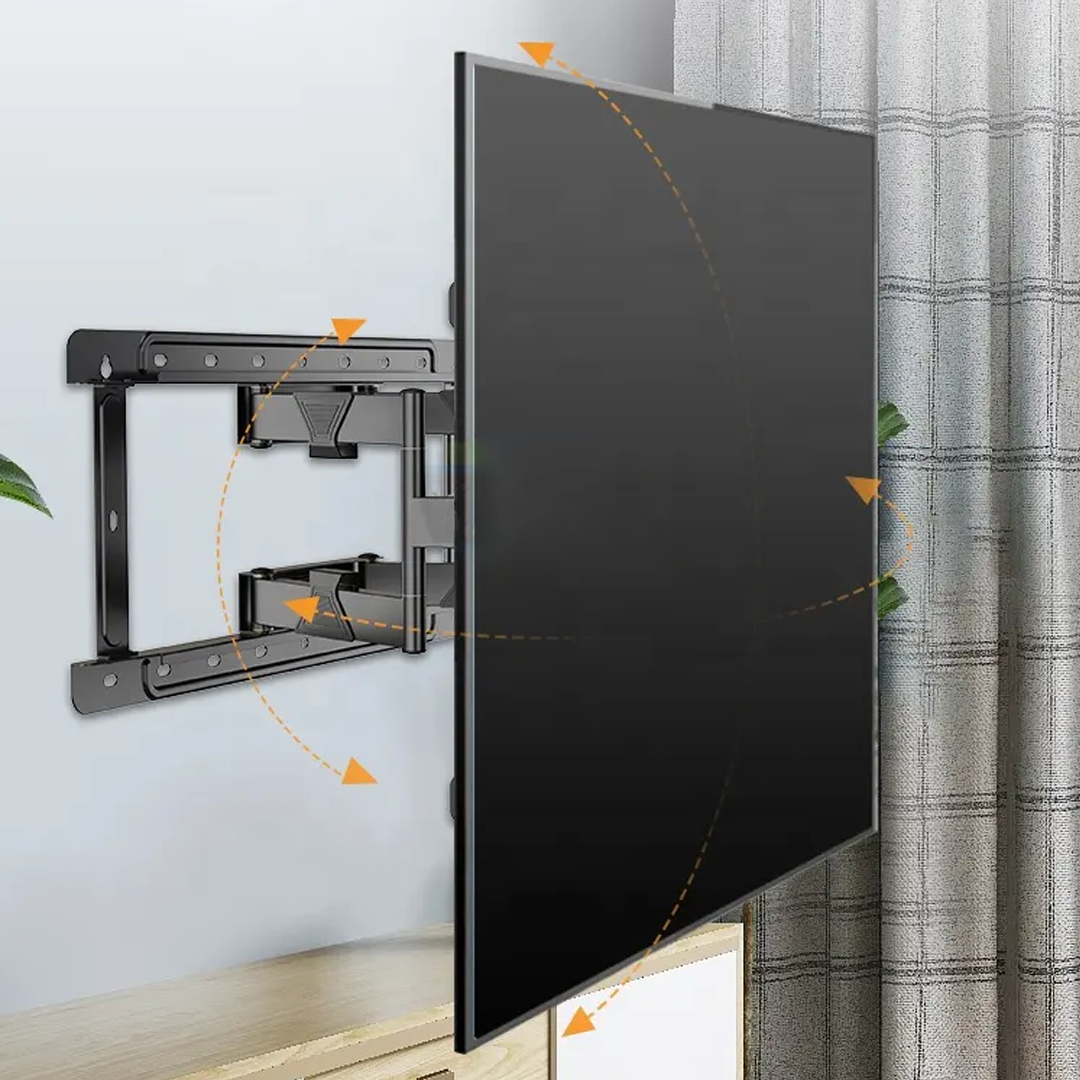 Rack Giratorio con Doble Brazo Articulado Pantalla interactiva TV 65 a 120 Pulg / Carga 120 kg / VESA Max 1000x600mm