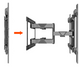 Rack Giratorio con Doble Brazo Articulado Pantalla interactiva TV 65 a 120 Pulg / Carga 120 kg / VESA Max 1000x600mm