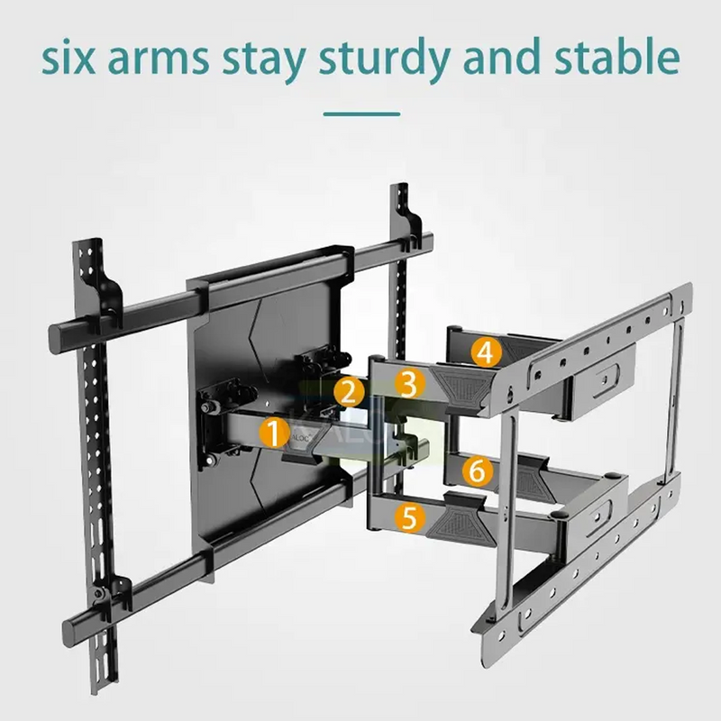 Rack Giratorio con doble brazo articulado TV, Monitor - 65 a 140 Pulg - Vesa max 1000x600mm