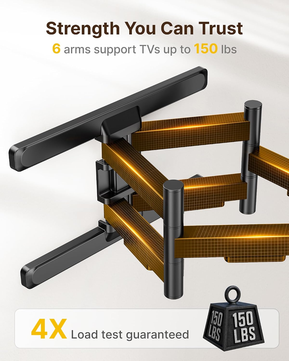 Rack Giratorio con Doble Brazo Articulado TV 37 a 86 Pulg / VESA Max 600x400mm / Carga 60 kg