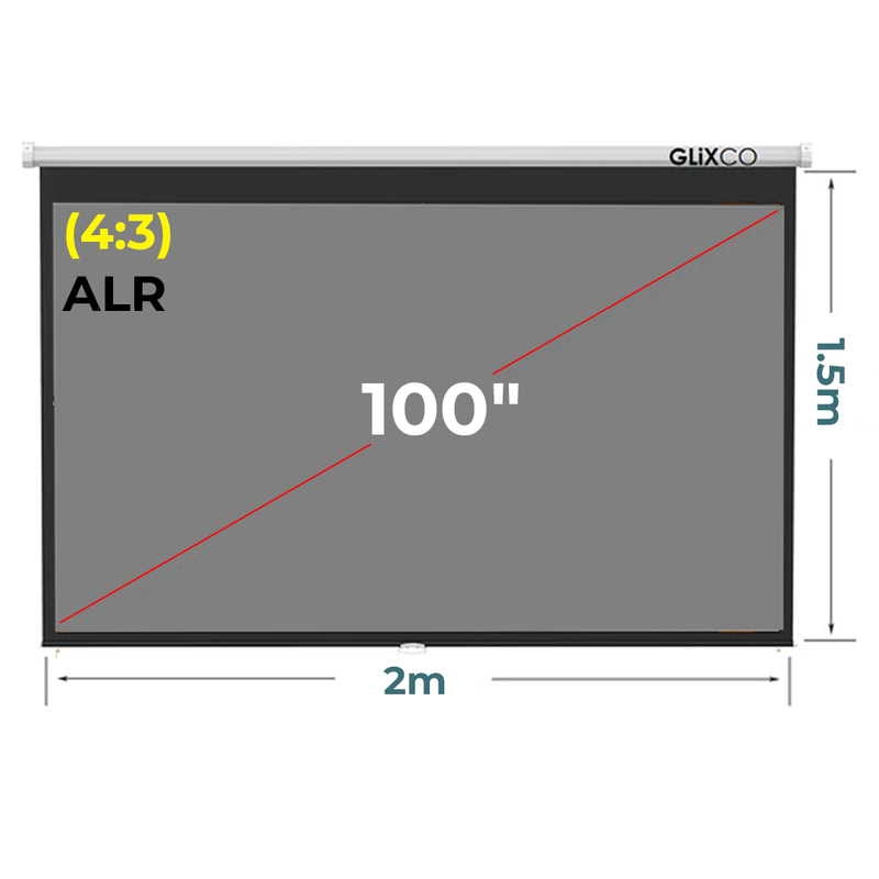 Ecran Gris Manual 100 Pulg (4:3) 2x1.5m / ALR