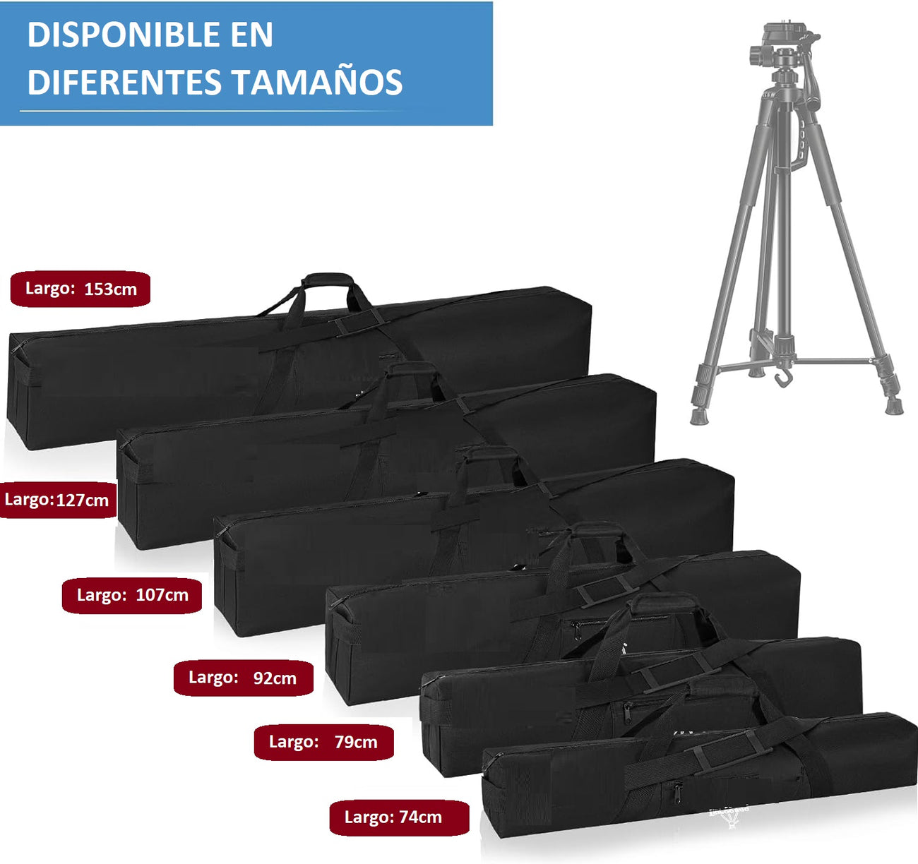 Funda para Almacenar y Transportar tripodes / Largo desde 74cm a 153cm