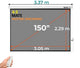 Ecran Eléctrico Gris Mate 150 Pulg (4:3) 3.05x2.29 m / MATE / Motor Síncrono