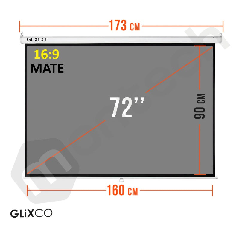 Ecran Manual Gris Mate 72 Pulg (16:9) 160 x 90 cm / MATE