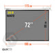 Ecran Manual Gris Mate 72 Pulg (16:9) 160 x 90 cm / MATE