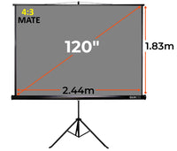 Ecran Gris Mate con Trípode 120 Pulg (4:3) 2.44x1.83 m / MATE