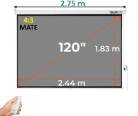Ecran Eléctrico Gris Mate 120 Pulg (4:3) 2.44x1.83 m / MATE