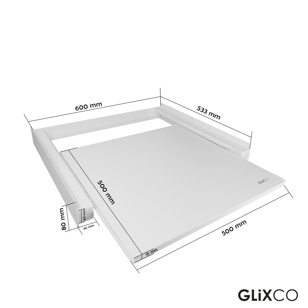 Soporte para Montar Secadora encima de Lavadora con Cajón Extraíble - 60x60cm