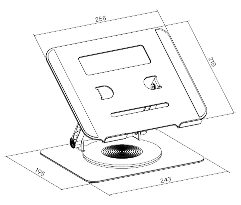 Soporte Plegable Giratorio 360° para Laptop 11 a 17 Pulg