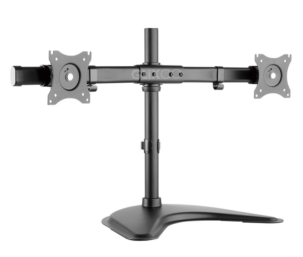 Rack Soporte Doble con Base de Escritorio para 2 Monitores 13 a 27 Pulg