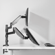 Rack Soporte Doble Brazo con Gas Spring de Escritorio para 2 Monitores 17 a 32 Pulg
