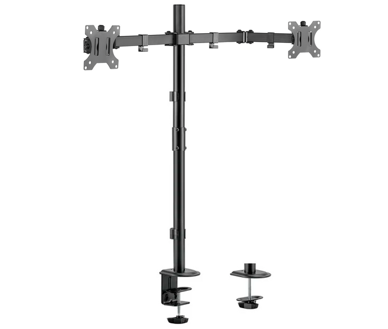 Rack Soporte Doble Brazo de Escritorio para 2 Monitores 13 a 32 pulg