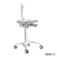 Carro Médico con Elevador de Gas y Soporte para Monitor 17 a 32 Pulg