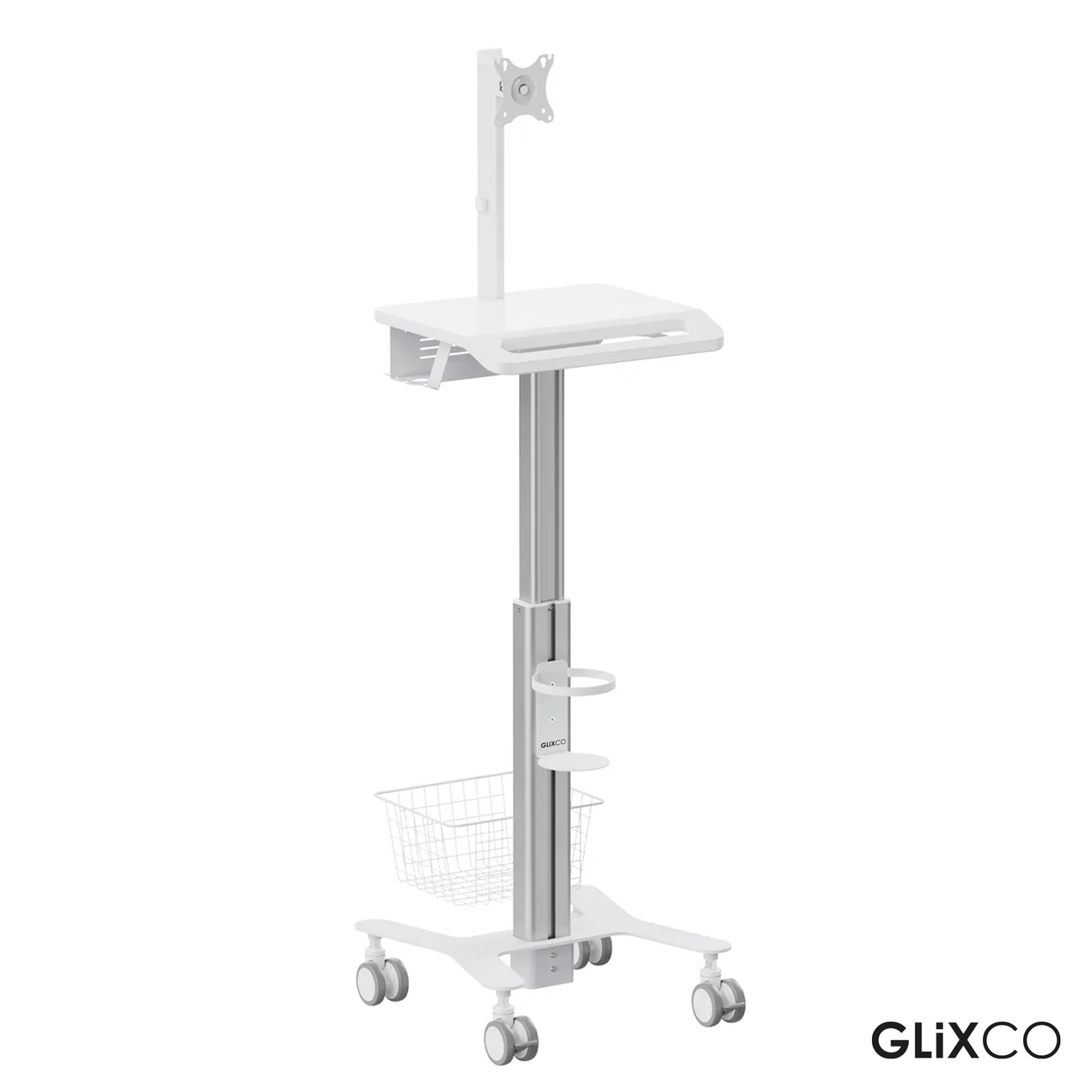 Carro Médico Multialmacén y Soporte para Monitor 17 a 27 Pulg