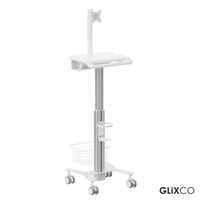 Carro Médico Multialmacén y Soporte para Monitor 17 a 27 Pulg
