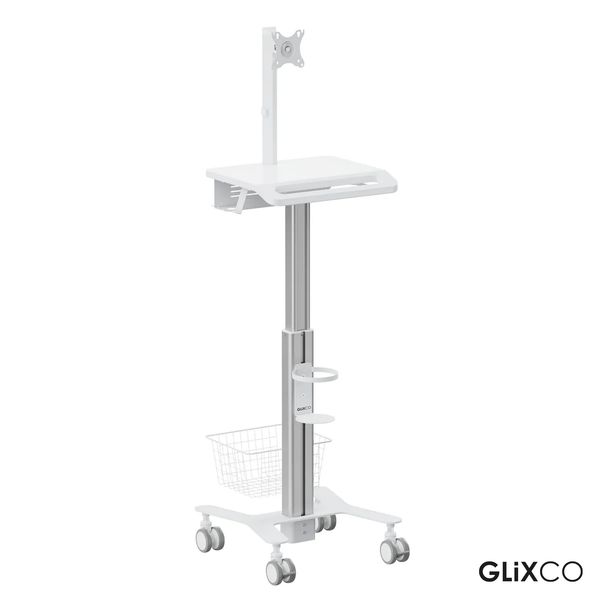 Carro Médico Multialmacén y Soporte para Monitor 17 a 27 Pulg