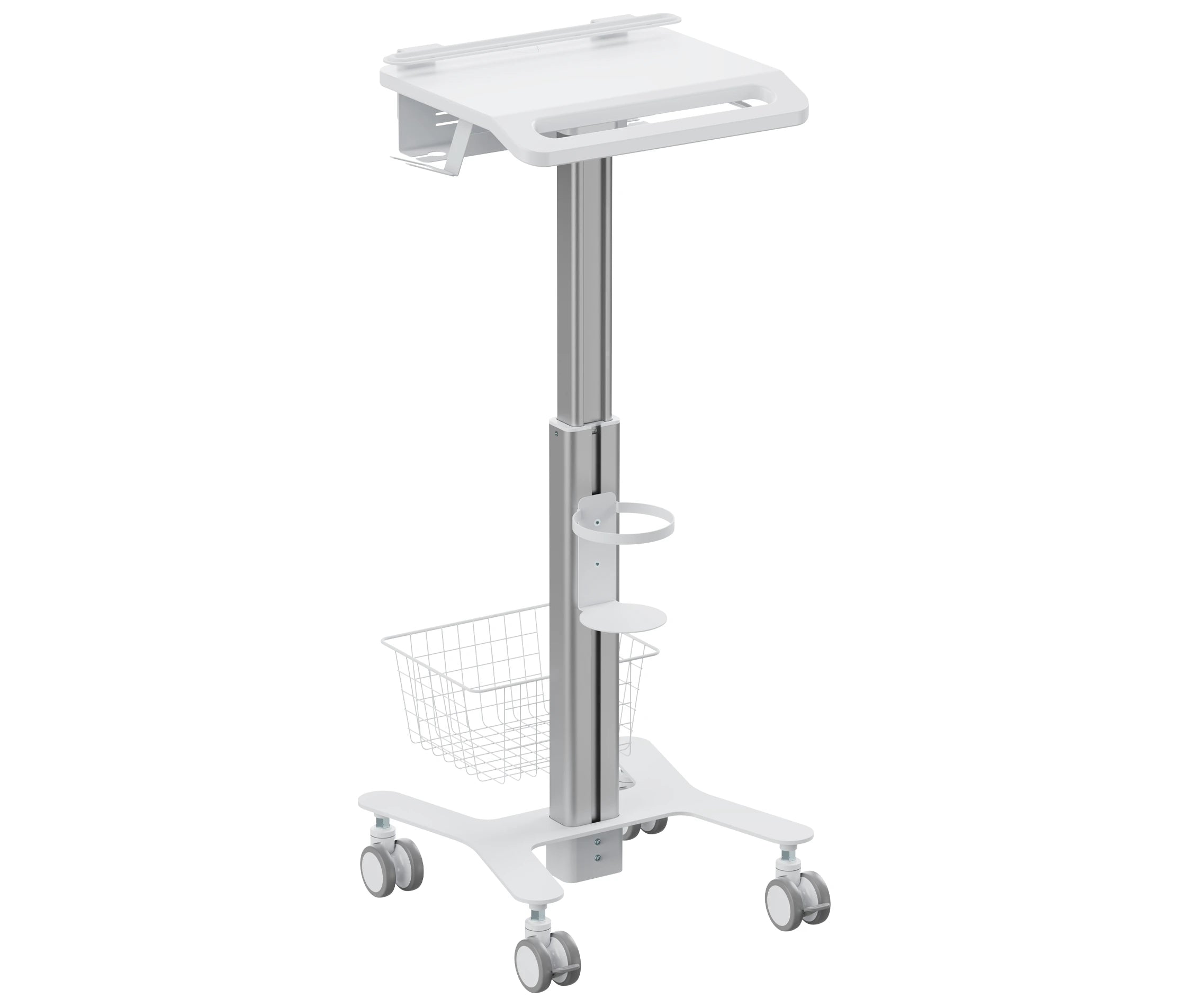 Carro Médico Multialmacén y Soporte Antirrobo para Laptop
