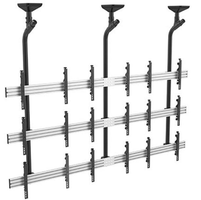 SOPORTE DE TECHO PARA VIDEOWALL DE 9 PANTALLAS DE 45 a 50 Pulg