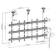 SOPORTE DE TECHO PARA VIDEOWALL DE 9 PANTALLAS DE 45 a 50 Pulg